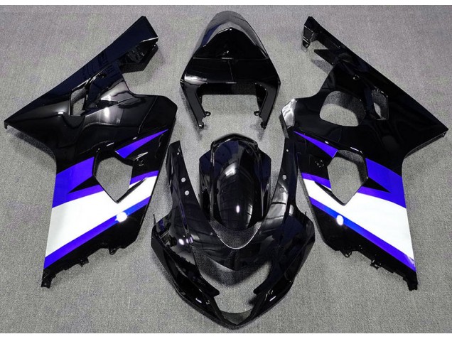 Nero Lucido & Blu 04-05 Suzuki GSXR 600-750 Carene Moto Nero Lucido & Blu 04-05 Suzuki GSXR 600-750 Carene Moto