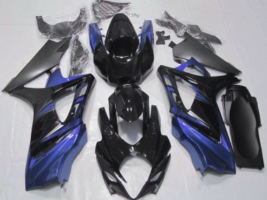 Nero Lucido & Blu 07-08 Suzuki GSXR 1000 Carene Moto