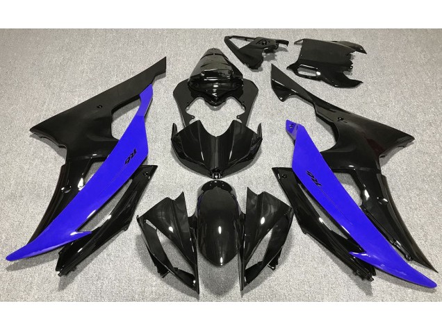 Nero Lucido & Blu 08-16 Yamaha R6 Carene Moto Nero Lucido & Blu 08-16 Yamaha R6 Carene Moto