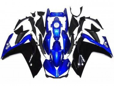 Nero Lucido & Blu 15-18 Yamaha R3 Carene Moto