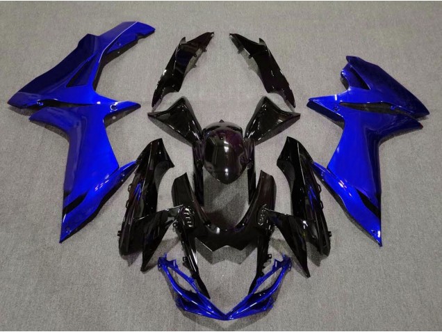 Nero Lucido & Blu Acqua 11-24 Suzuki GSXR 600-750 Carene Moto Nero Lucido & Blu Acqua 11-24 Suzuki GSXR 600-750 Carene Moto