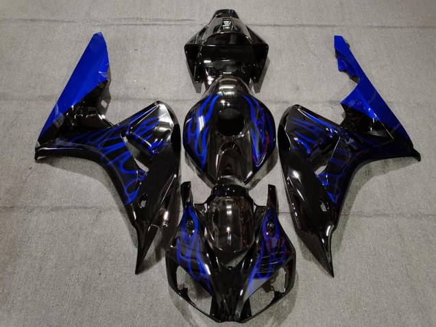 Nero Lucido Blu Fiamma 06-07 Honda CBR1000RR Carene Moto Nero Lucido Blu Fiamma 06-07 Honda CBR1000RR Carene Moto
