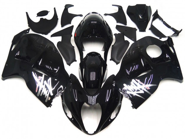 Nero Lucido Con Decalcomanie Argento 97-07 Suzuki GSXR 1300 Carene Moto Nero Lucido Con Decalcomanie Argento 97-07 Suzuki GSXR 1300 Carene Moto