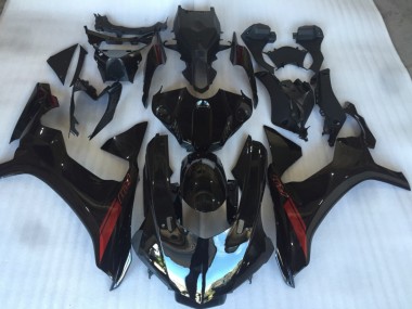 Nero Lucido Con Logo Rosso 15-19 Yamaha R1 Carene Moto