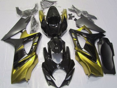 Nero Lucido & Giallo 07-08 Suzuki GSXR 1000 Carene Moto