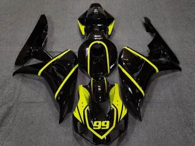 Nero Lucido & Giallo Brillante 06-07 Honda CBR1000RR Carene Moto