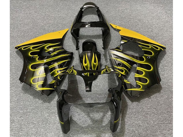 Nero Lucido & Giallo Fiamma 00-02 Kawasaki ZX6R Carene Moto Nero Lucido & Giallo Fiamma 00-02 Kawasaki ZX6R Carene Moto