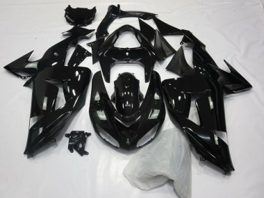Nero Lucido Liscio 06-07 Kawasaki ZX10R Carene Moto