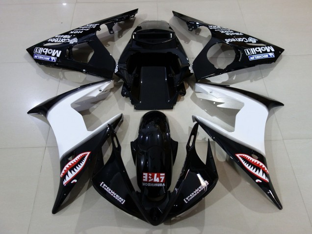 Nero Lucido & Loghi 06-07 Yamaha R6 Carene Moto Nero Lucido & Loghi 06-07 Yamaha R6 Carene Moto