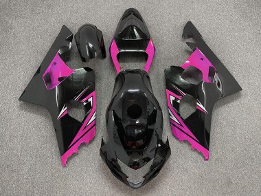 Nero Lucido & Rosa 04-05 Suzuki GSXR 600-750 Carene Moto