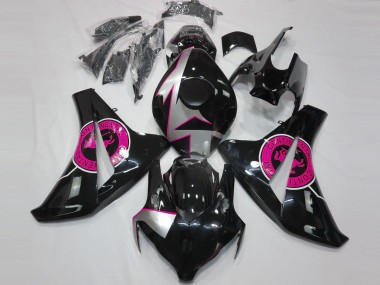 Nero Lucido & Rosa 08-11 Honda CBR1000RR Carene Moto