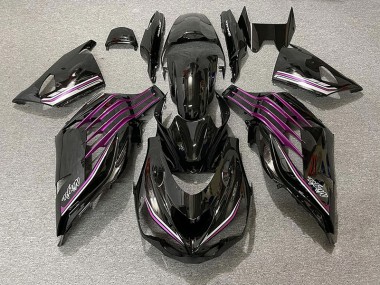 Nero Lucido & Rosa 12-21 Kawasaki ZX14R Carene Moto