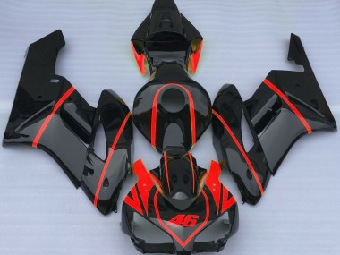 Nero Lucido & Rosso 04-05 Honda CBR1000RR Carene Moto