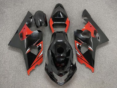Nero Lucido & Rosso 04-05 Suzuki GSXR 600-750 Carene Moto