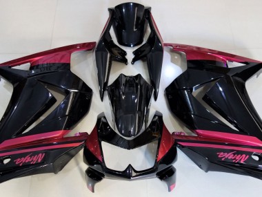 Nero Lucido & Rosso 08-12 Kawasaki Ninja 250 Carene Moto