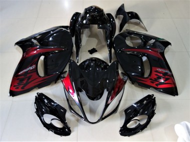 Nero Lucido & Rosso Caramello 08-20 Suzuki GSXR 1300 Carene Moto