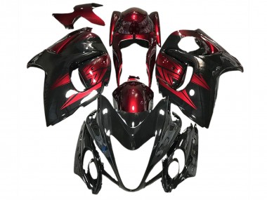 Nero Lucido & Rosso Intenso 08-20 Suzuki GSXR 1300 Carene Moto