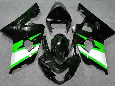 Nero Lucido & Verde 04-05 Suzuki GSXR 600-750 Carene Moto