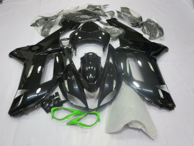 Nero Lucido Verde 07-08 Kawasaki ZX6R Carene Moto