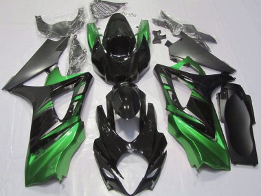 Nero Lucido & Verde 07-08 Suzuki GSXR 1000 Carene Moto