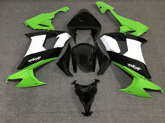 Nero Lucido & Verde 08-10 Kawasaki ZX10R Carene Moto Nero Lucido & Verde 08-10 Kawasaki ZX10R Carene Moto