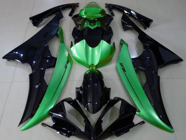 Nero Lucido & Verde Chiaro 08-16 Yamaha R6 Carene Moto