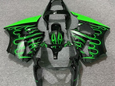 Nero Lucido & Verde Fiamma 00-02 Kawasaki ZX6R Carene Moto