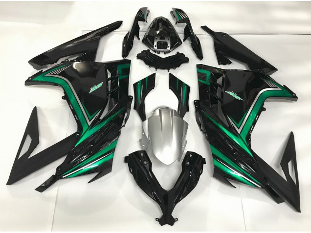 Nero Lucido & Verde Smeraldo 13-18 Kawasaki Ninja 300 Carene Moto Nero Lucido & Verde Smeraldo 13-18 Kawasaki Ninja 300 Carene Moto