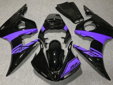 Nero Lucido & Viola 03-04 Yamaha R6 Carene Moto