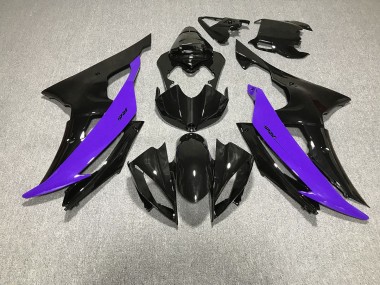 Nero Lucido & Viola 08-16 Yamaha R6 Carene Moto