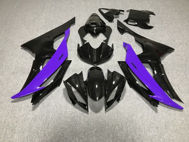 Nero Lucido & Viola 08-16 Yamaha R6 Carene Moto Nero Lucido & Viola 08-16 Yamaha R6 Carene Moto