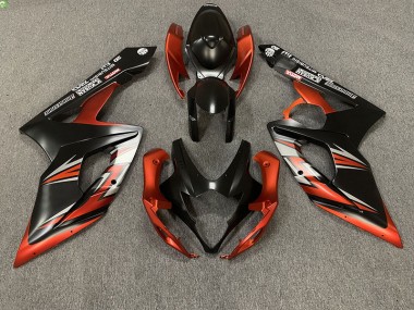 Nero Opaco & Arancione 05-06 Suzuki GSXR 1000 Carene Moto