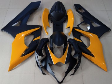 Nero Opaco & Arancione Chiaro 05-06 Suzuki GSXR 1000 Carene Moto