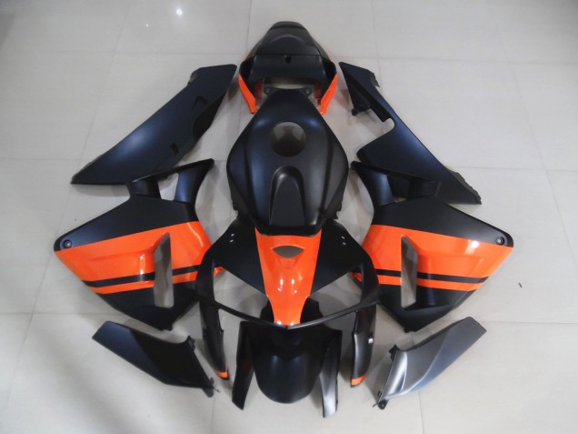 Nero Opaco & Arancione Lucido 05-06 Honda CBR600RR Carene Moto