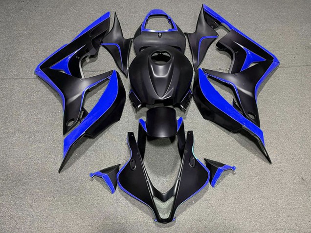 Nero Opaco & Blu 07-08 Honda CBR600RR Carene Moto Nero Opaco & Blu 07-08 Honda CBR600RR Carene Moto
