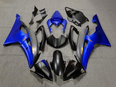 Nero Opaco & Blu 08-16 Yamaha R6 Carene Moto
