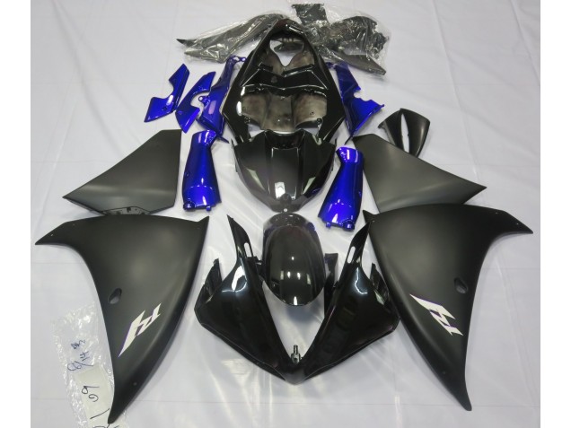 Nero Opaco & Blu 09-11 Yamaha R1 Carene Moto Nero Opaco & Blu 09-11 Yamaha R1 Carene Moto