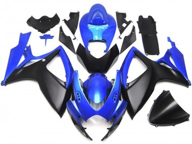 Nero Opaco & Blu OEM Stile Personalizzato 06-07 Suzuki GSXR 600-750 Carene Moto