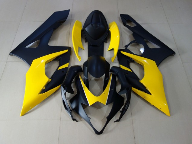 Nero Opaco & Giallo 05-06 Suzuki GSXR 1000 Carene Moto