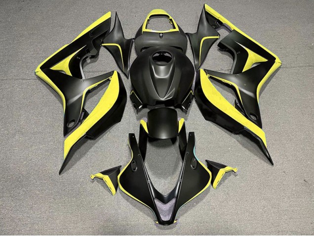 Nero Opaco & Giallo 07-08 Honda CBR600RR Carene Moto Nero Opaco & Giallo 07-08 Honda CBR600RR Carene Moto