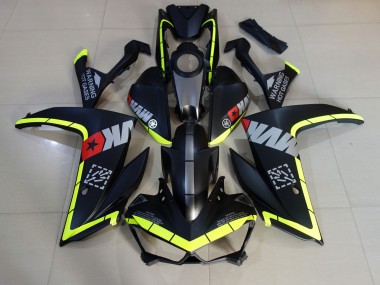 Nero Opaco & Giallo 15-18 Yamaha R3 Carene Moto