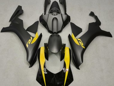 Nero Opaco & Giallo 15-19 Yamaha R1 Carene Moto