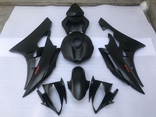 Nero Opaco Liscio 06-07 Yamaha R6 Carene Moto Nero Opaco Liscio 06-07 Yamaha R6 Carene Moto