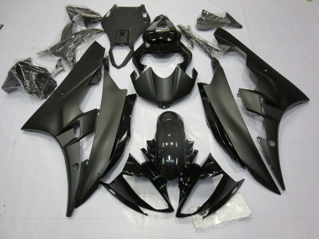 Nero Opaco & Lucido 06-07 Yamaha R6 Carene Moto Nero Opaco & Lucido 06-07 Yamaha R6 Carene Moto