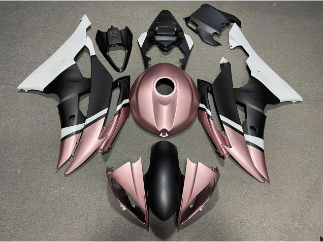 Nero Opaco & Oro Rosa 08-16 Yamaha R6 Carene Moto Nero Opaco & Oro Rosa 08-16 Yamaha R6 Carene Moto