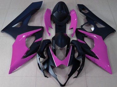 Nero Opaco & Rosa 05-06 Suzuki GSXR 1000 Carene Moto