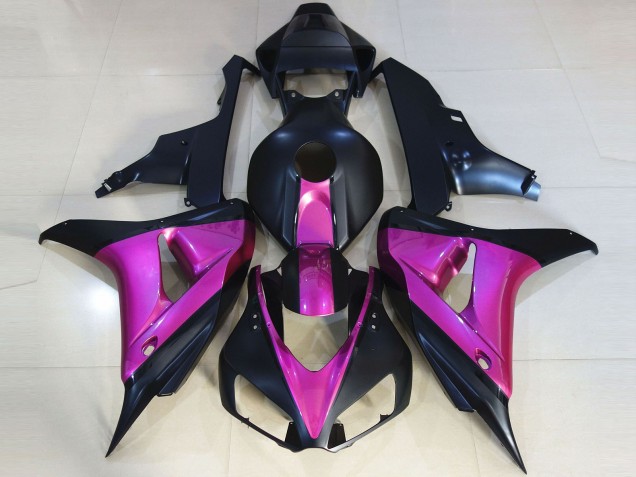 Nero Opaco & Rosa 06-07 Honda CBR1000RR Carene Moto Nero Opaco & Rosa 06-07 Honda CBR1000RR Carene Moto