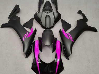 Nero Opaco & Rosa 15-19 Yamaha R1 Carene Moto