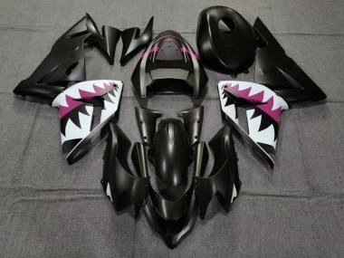 Nero Opaco & Rosa Squalo 04-05 Kawasaki ZX10R Carene Moto