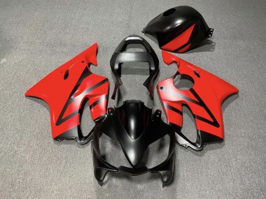 Nero Opaco & Rosso 01-03 Honda CBR600 F4i Carene Moto